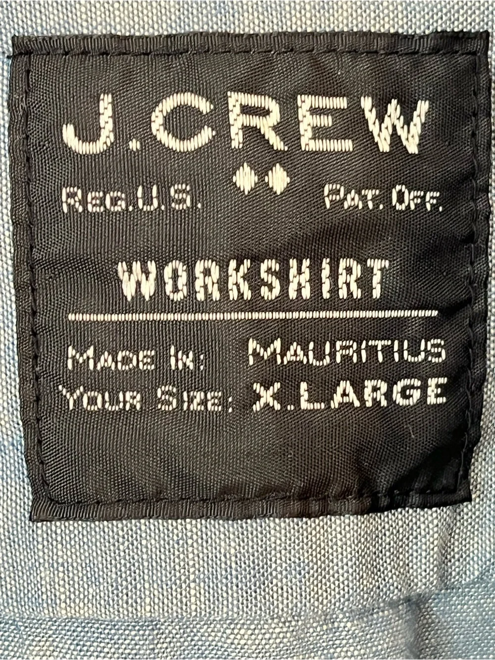 J.Crew Workshirt Men's XL Blue Chambray 100% Cotton Heritage Workwear Utility